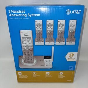 New AT&T CL82557 5 Handset Cordless Phone Answering System Smart Call Blocker